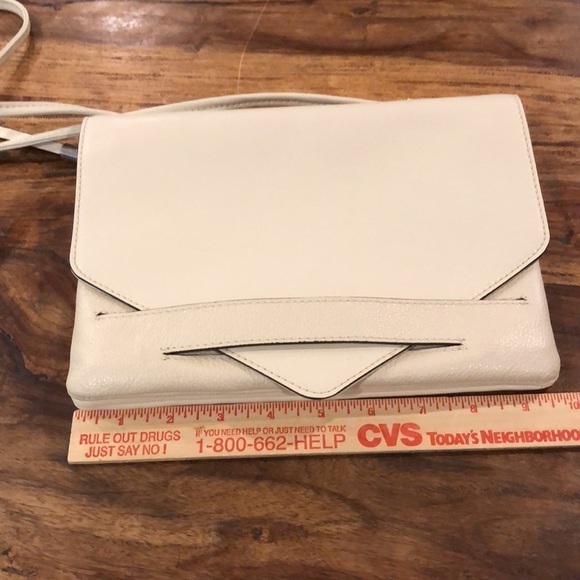 Banana Republic Cream Leather Clutch Crossbody - Picture 11 of 11